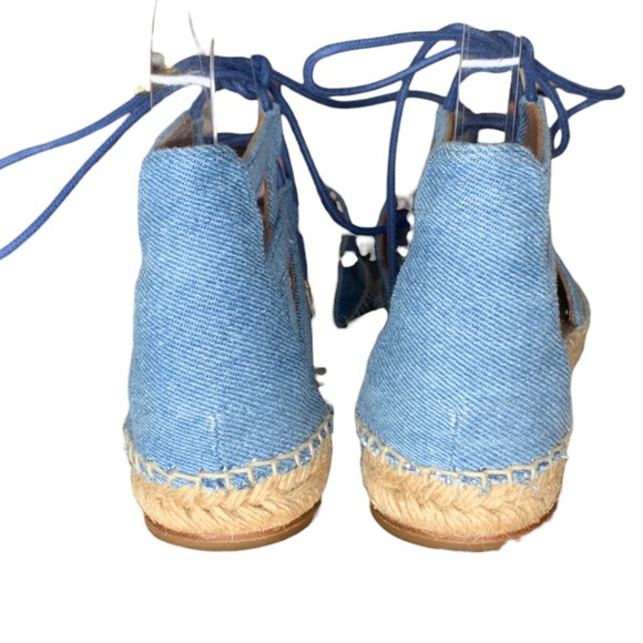 Aquazzura Women Belgravia Blue Denim Espadrilles Sandals Size 36.5 100% Auth - Picture 11 of 11